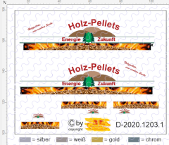 D-2020.1203.1 Holzpellets Decal für Motorwagen - 1:87