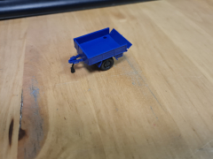 Herpa 0047 - Anhänger THW blau (Zugmaul defekt)