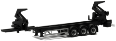 Herpa 480420 Hammar Container-SeitenladerAufl. 3achs (schwarz, Felgen silber/schwarz)