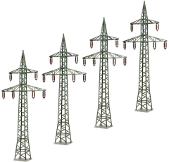 Kibri H0 38533 Strommasten, 4 Stück 1:87
