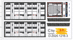 D-2020.1216.3 Tiertransporter Viehtransport Decal für Kurze Auflieger / Motorwagen - 1:87
