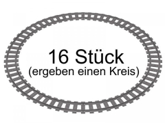 Bluebrixx 101908 Gebogene Gleise R40 im Set, 16 Stück 16 gebogene Gleise ergeben einen Kreis.