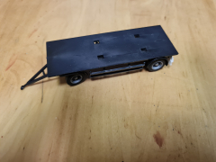 Albedo 1287 Fahrgestell 2 achs Anhänger für LKW schwarz Felgen grau Version 1