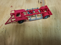 Wiking 1503 Fahrgestell 2 achs Anhänger für LKW rot Felgen grau