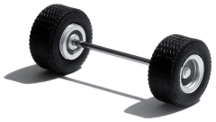 690910 B - Radsatz für Megatrailer silber lackiert