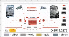 D-2018.0273 - AST Andreas Schubert Transporte Schweden´s Old Glory Zugmaschine 1:87 Decalsatz