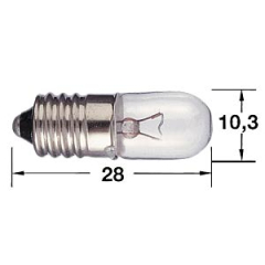 L-3456 Subminiatur Lampe Sockel E 10 - 24 Volt 0,85 A