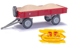 Busch 210 010226 Landwirtschaft Anhänger T4 mit Kies Ladung - rot -1:87 -Mehlhose