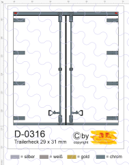 D-0316 Trailerheck - 1 Stück 1:87