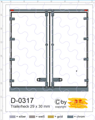 D-0317 Trailerheck - 1 Stück 1:87