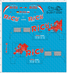 D-2017.0320 - Decalsatz Wrecker Empl Bergefahrzeug Beschriftung Ricö 1:87