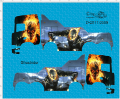 D-2017.0509 - Decalsatz Wrecker Empl Bergefahrzeug Beschriftung Ghost Rider -1:87