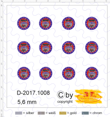 D-2017.1008 Scheibenaufkleber Convoy Buddy 5.6 mm 12 Stück 1:87
