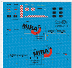 D-2018.0418 - Decalsatz Wrecker Empl Bergefahrzeug Beschriftung MIRA -1:87