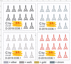 D-2019.0336.1 - Decalsatz Magirus Logo 7 x11 mm - 6 Paar - 1:87