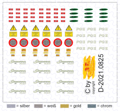 D-2021.0825 Decalsatz Samson PG II 27 und Warnschilder