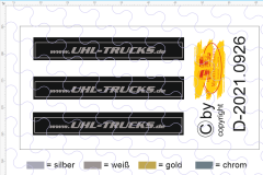D-2021.0926 - Decalsatz Schmutzlappen Uhl Trucks 3 Stück