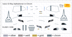 D-2021.1006 - Decalsatz Iveco S-Way Chrom Aplikationen - 1 Stück - 1:87