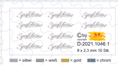 D-2021.1046.1 Spaß Kostet 8 x 2,3 mm 10 Stück - 1:87