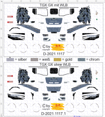 D-2021.1117 - Decalsatz für Fahrerhaus Performations Lion MAN TGX GX mit WLB - 1 Satz 1:87