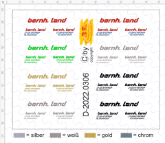 D-2022.0306 - Bernhard Land Ergänzungssatz Fahrerhaus Beschriftung in versch. Farben 1:87