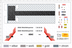 D-2022.0311 - Decalsatz Empl Bergefahrzeug Beschriftung Plateau Fahrzeug Atego 1:87
