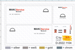 D-2022.1104 - Decalsatz MAN TGL Service Koffer Fahrzeug Neutral 1 Stück 1:87