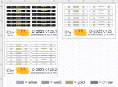 D-2023.0125 Decalsatz 3 verschiedene Sätze Sonnenblenden 1:87