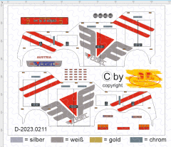 D-2023.0211 - Decalsatz Spedition Vögel für Herpa Wrecker und Fahrerhaus - 1 Satz 1:87