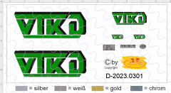 D-2023.0301 Decalsatz Osttalgie Beschriftung für Robur Planen LKW &quote;VTKD&quote; mit Kennzeichen 1:87