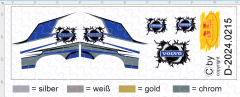 D-2024.0215 - Decalsatz Volvo Design in blau chrom 1 Satz 1:87