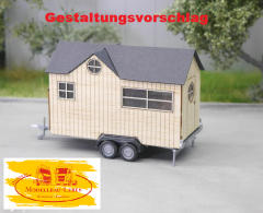 EM155 Bausatz Aufbau Ladung Tiny House für Herpa Anhänger 1:87