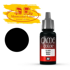 VA 72.051 Vallejo Game Color: 051 Coal Black, 17 ml