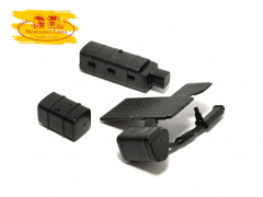 Herpa 1675 - Tank/Auspuff Set 4-teilig für Scania CS20 V8 schwarz