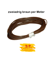 60000 - Kahlert Kabel 2 adrig 3,5 bis 12 Volt für Krippe, Puppenstube 1 Meter
