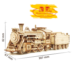 MC501 - 3D Holz-Zug-Puzzle - Montage-Modellbausatz, Kreatives Bastel 1:80