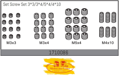 Absima 1710086 - Madenschraubenset 3x3, 3x4, 5x4, 4x10 - 15 Stück verschiedene Größen