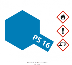Tamiya 300086016 PS-16 Metallic Blau Polycarbonat Lexan Sprühfarbe 100ml