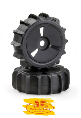 Absima 2520016 - Räderset Buggy Disc &quote;Sandpaddle&quote; schwarz 1:8 - 2 Stück