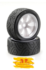 Absima 2520053 - Onroad Räderset LP Truggy &quote;Street&quote; weiß 1:8 , 2 Stück