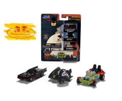Jada Toys 253211001 - 3-Car Set Nano Cars Batman Classic TV Series 1966