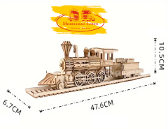 HB11 - 3D Holz-Zug-Puzzle - Montage-Modellbausatz, Kreatives Bastel