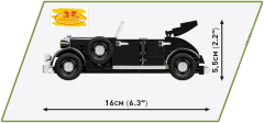 Cobi 2261 Historical Collection World War II De Gaulle's Horch830BL Bausatz 248 Teile 2 Figuren