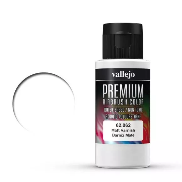 VP 62.062 Vallejo Premium: Matt Varnish (Polyu.) (60ml)