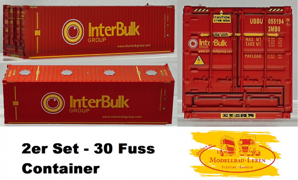 PI12382 2er Set 30" Container InterBulk, rot 1:87