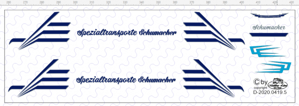 D-2020.0419.5 - Decalsatz Schumacher Universal- 1 Satz - 1:87