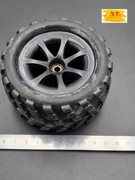 Carson 500404101.6 Ersatzteil für FD Destroyer Monster Truggy - Front Reifen mit Felge 1:12