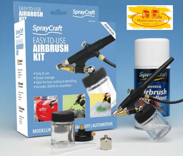 Krick 493216 Easy-to-Use SP15K Airbrush Starter Kit + Druckluftdose