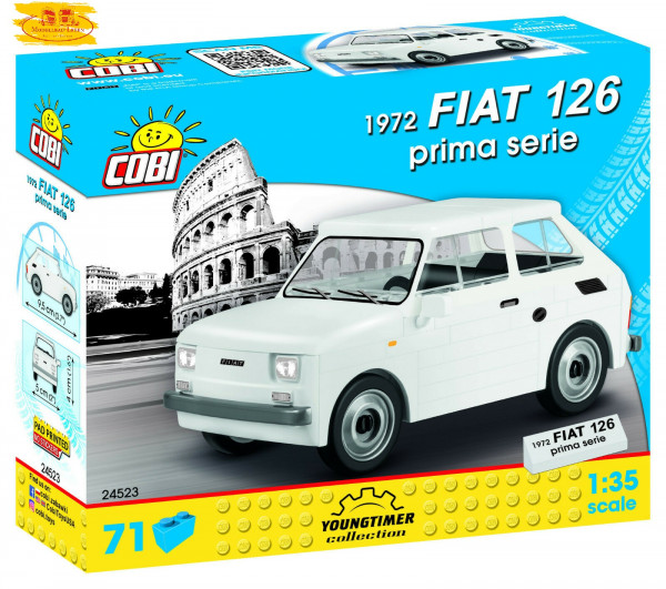 Cobi 24523 1972 Fiat 126 Prima Serie Youngtimer Collection Bausatz 71 Teile