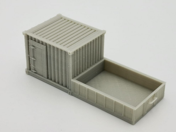 PMM 016 - 3D PLA Druck Abrollmulde mit Container - 1 Stück 1:87